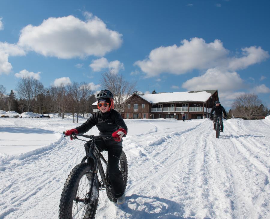 Fat biking at Mactaquac Provincial Park