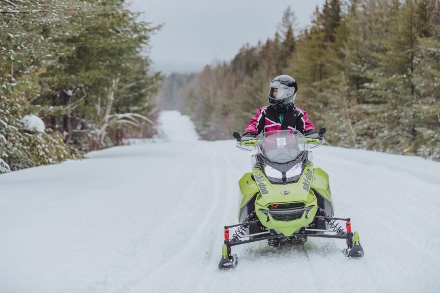 Winter Snowmobiling Mount Carleton