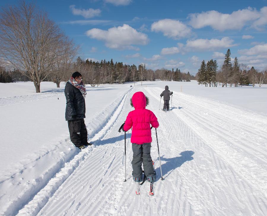 Cross-country skiing at Mactaquac Provincial Park