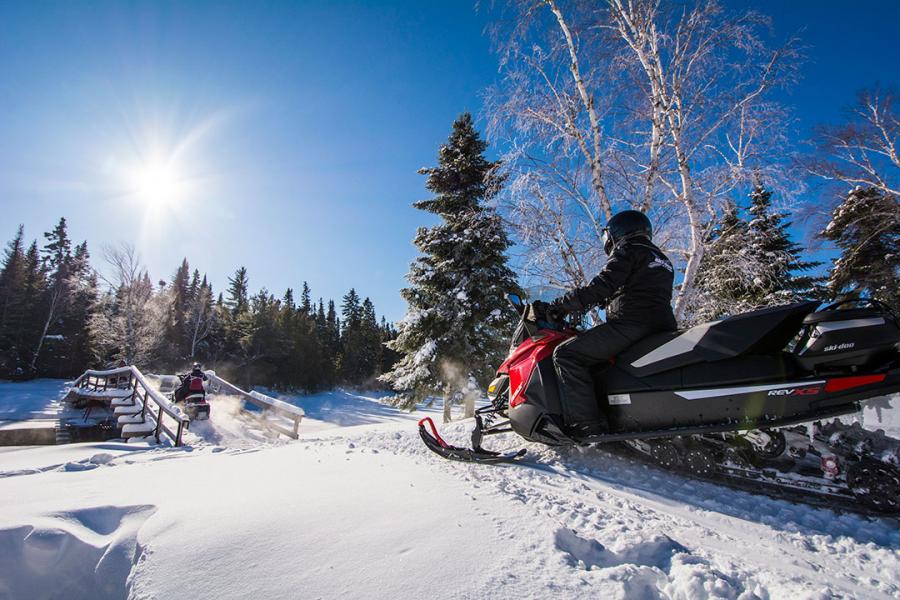 A great, shiny sledding day at the Christmas Mountains