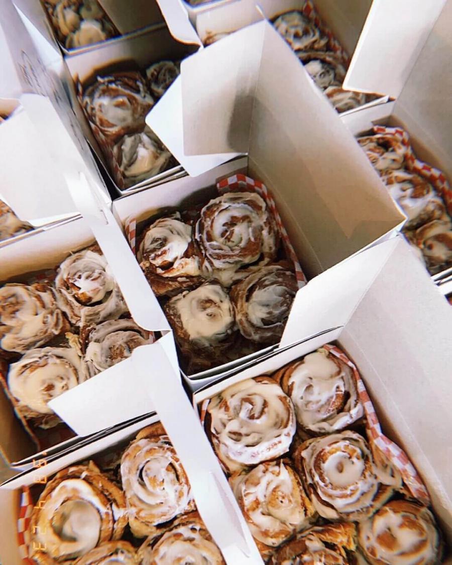 The Mill Town Roasters famous cinnamon buns! Photo credit: @milltownroasters