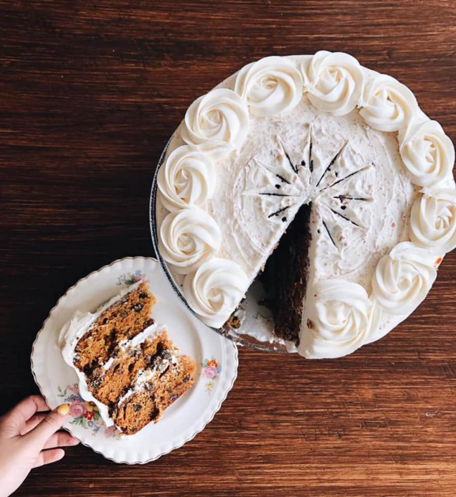 A delish slice of carrot cake at Newton’s Mercantile & Café in Grand Manan Photo credit: @newtonsmercantile