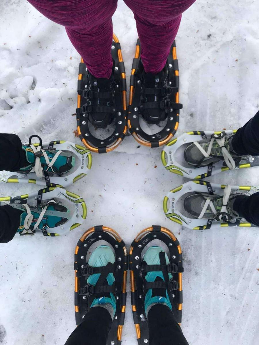 Rentals for snowshoers and runners at Club plein air de Caraquet