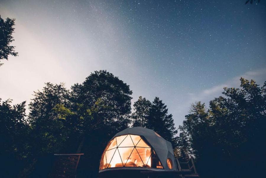 The dream dome at Ridgeback Lodge, on the Kingston Peninsula