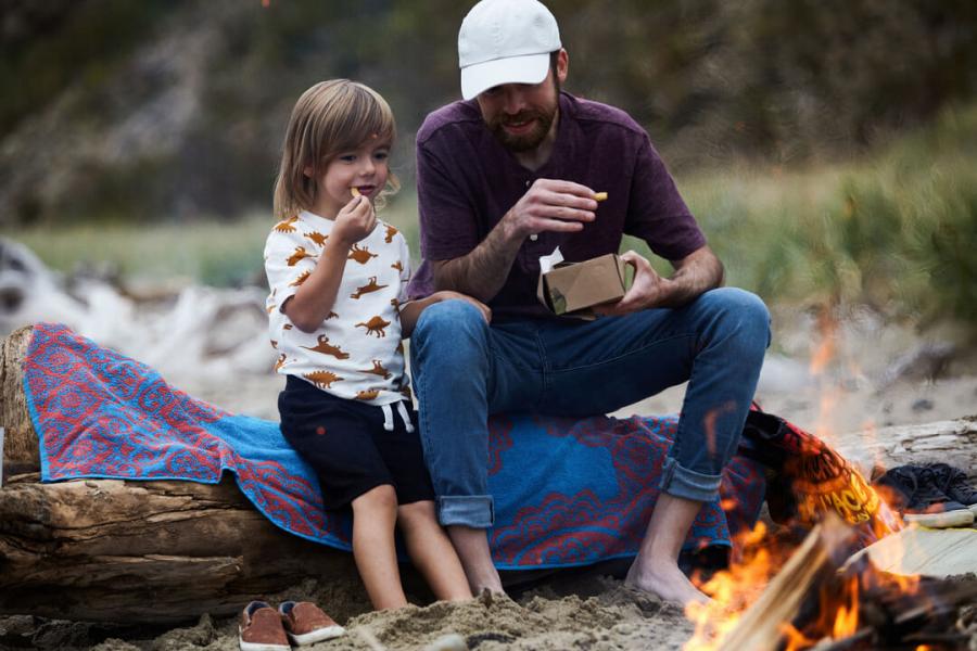 Cosy family camp fires on the Acadian Coast