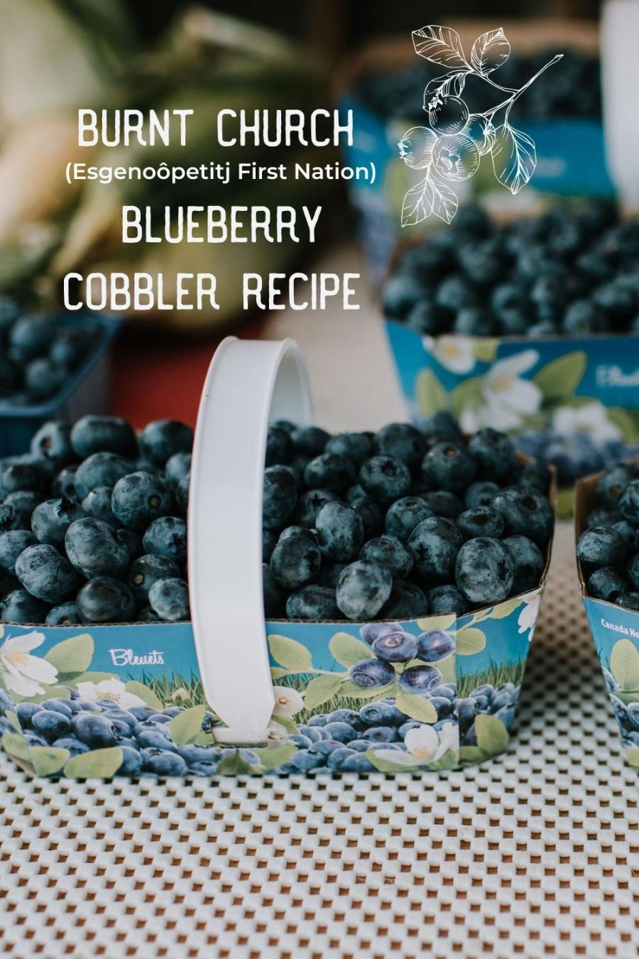 Blueberries Cobbler recipe pin EN