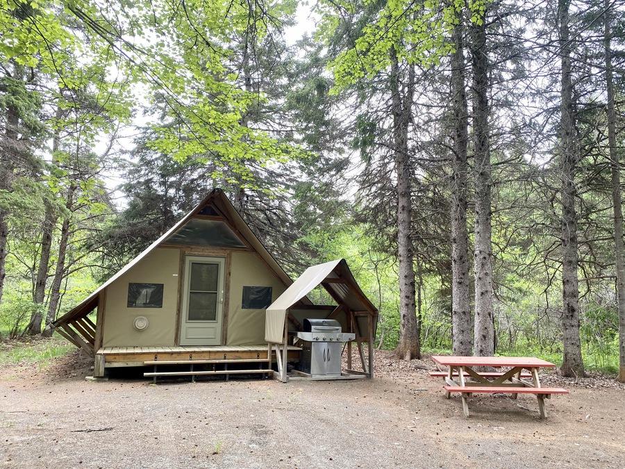 Spending the night in an oTENTik at Kouchibouguac National Park