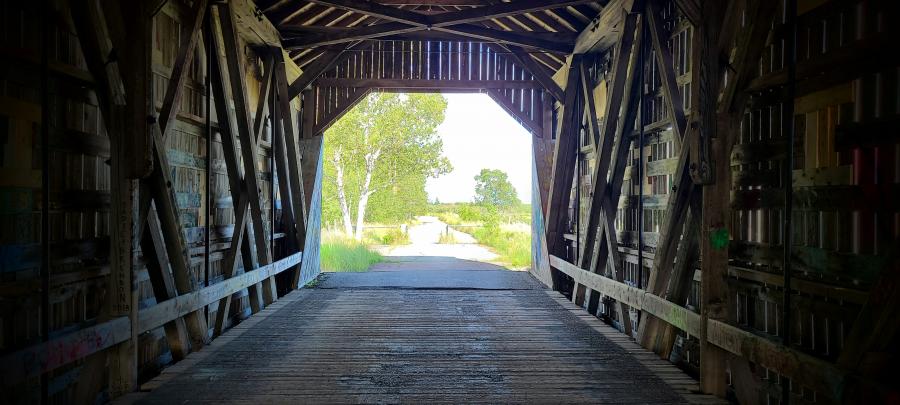 Sawmill Creek_Covered Bridge interior