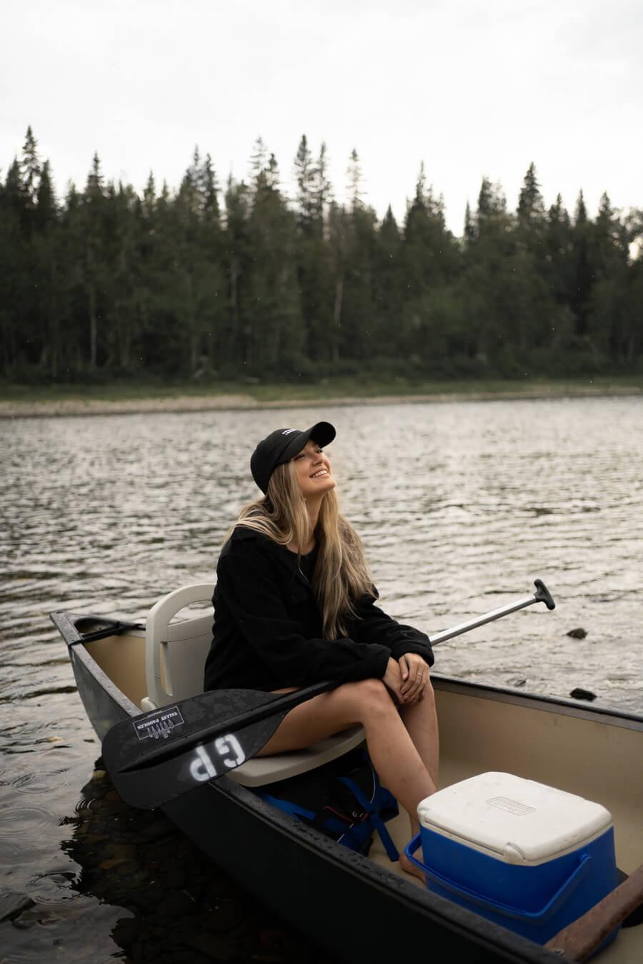 Relaxing paddle on the Restigouche River