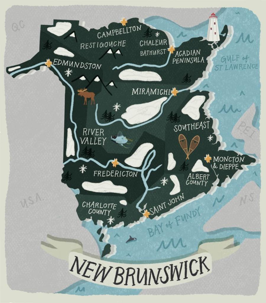 Winter regions map - New Brunswick Canada