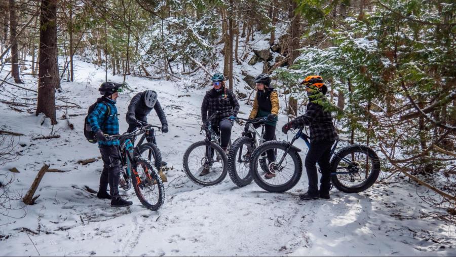 Fat bike winter, New Brunswick, Canada