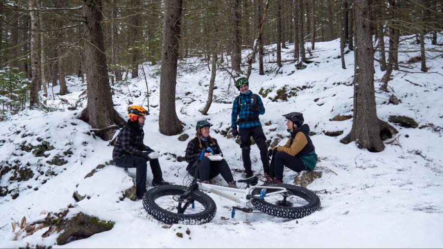 Fat bike winter, New Brunswick, Canada