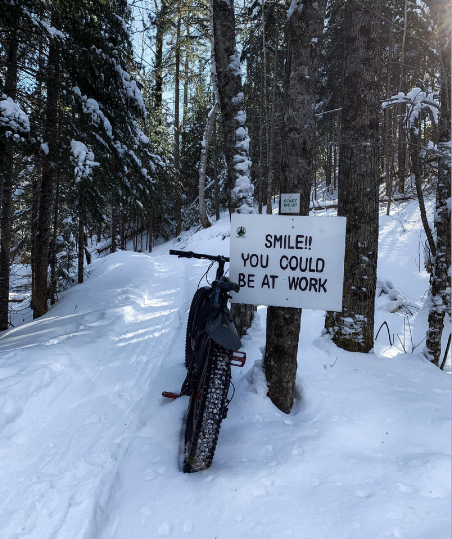 Fat bike winter, New Brunswick, Canada