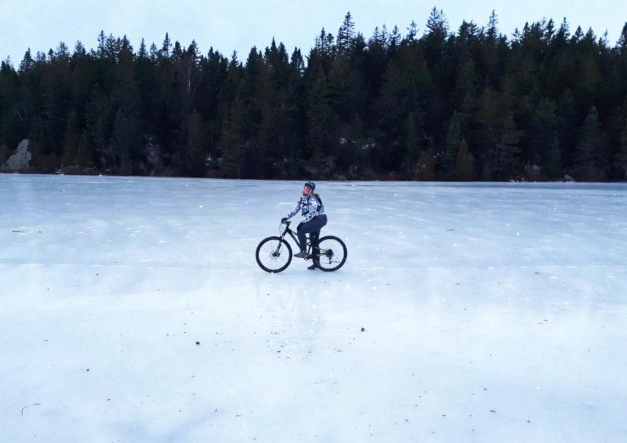 Fat bike winter, New Brunswick, Canada