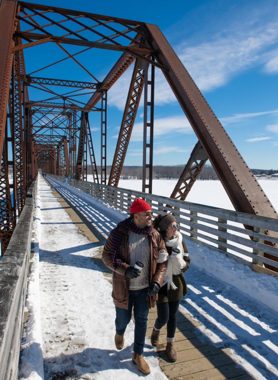 Bill-Thorpe Pedestrian Bridge in the Winter, Fredericton