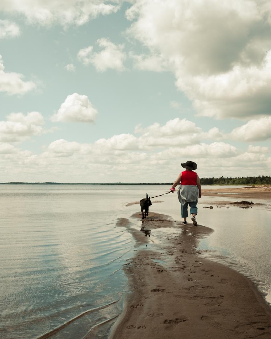 Max the Dog at Callanders Beach, Kouchibouguac National Park