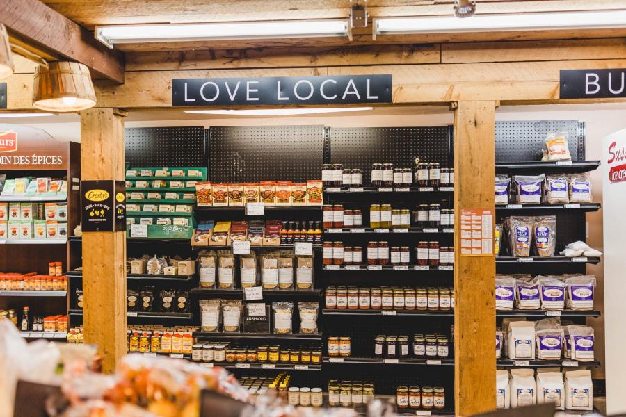 Love Local shelves at Kredl's Corner Market in Hampton