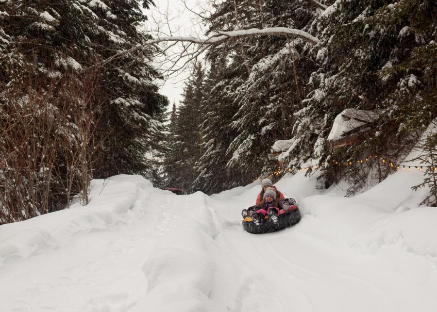 Sliding Hill at Chalets Restigouche, Kedgwick