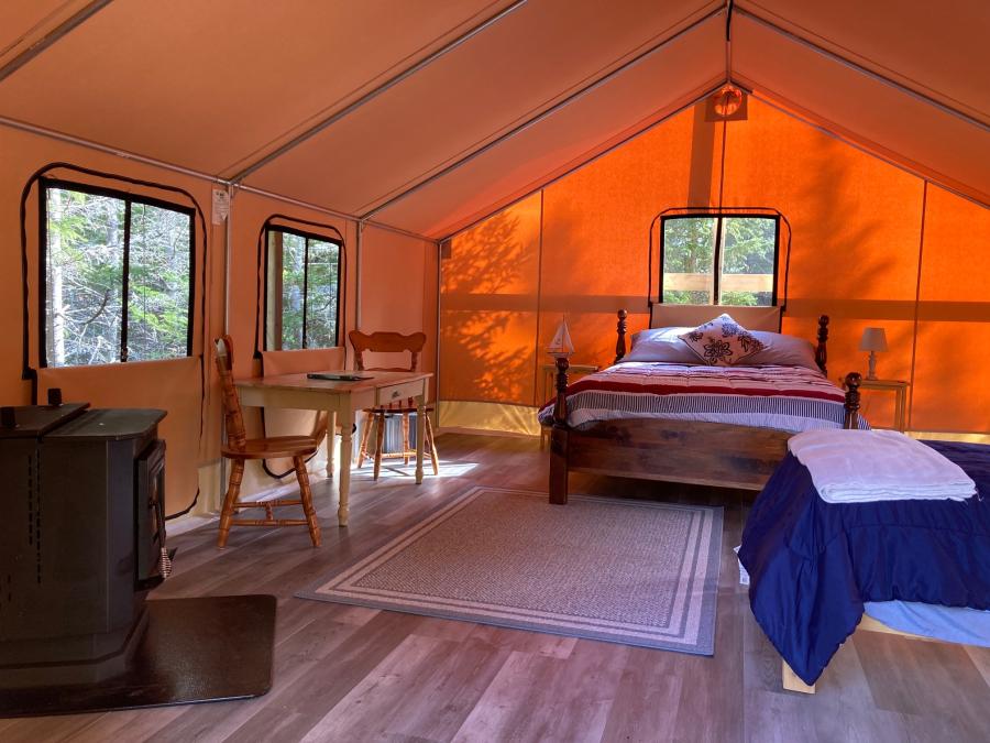 Dominion Hill Country Inn Safari Glamping Tent Site 5 Interior