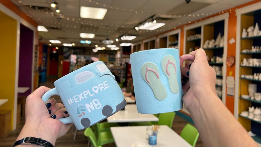 #ExploreNB Mugs at Clay Café