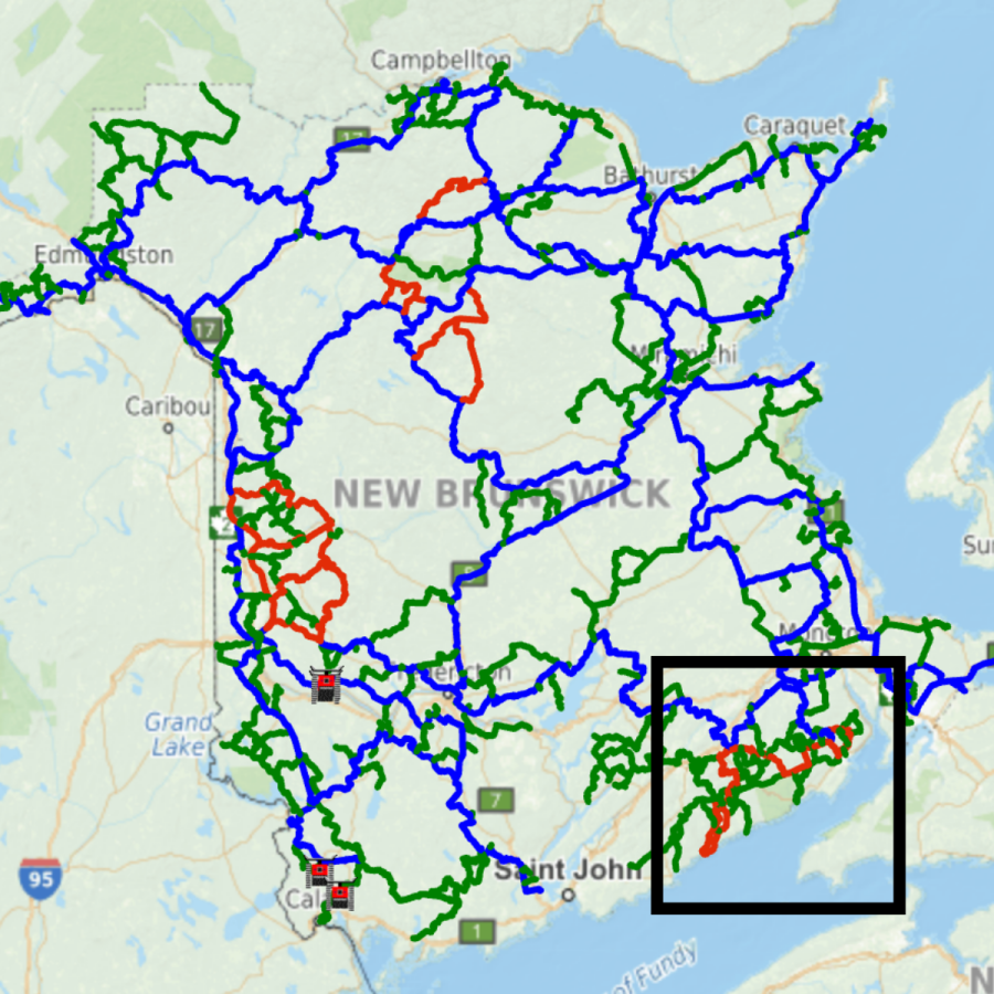 a map of the fundy highlands snowmobile trail
