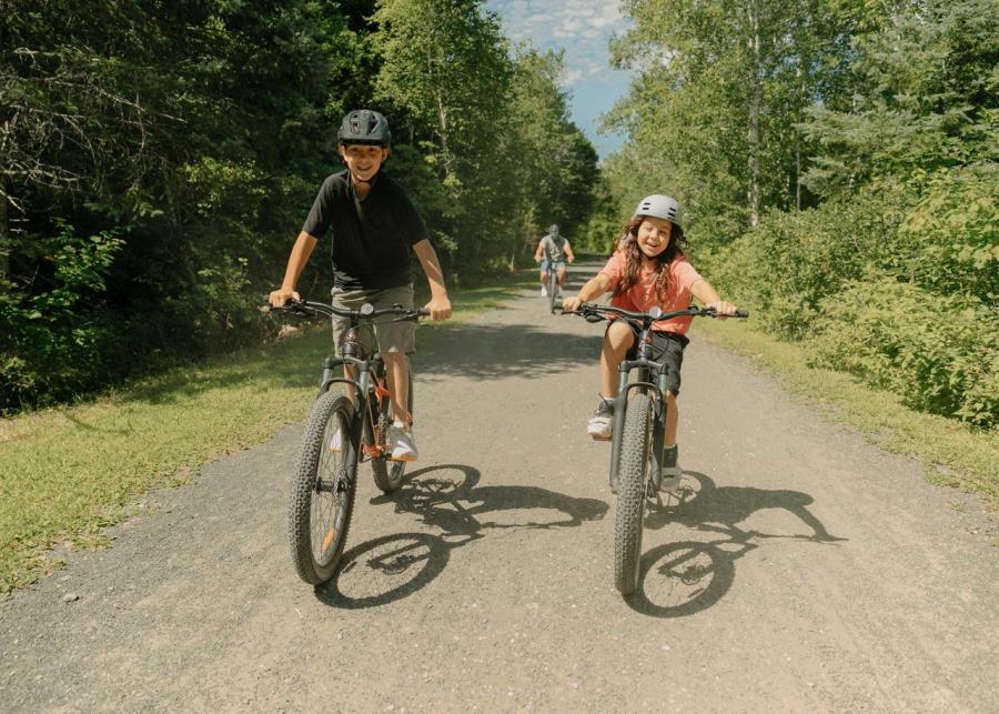 Kids biking in Campbellton
