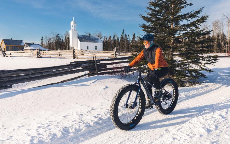 Fat Biking at Village Historique Acadien