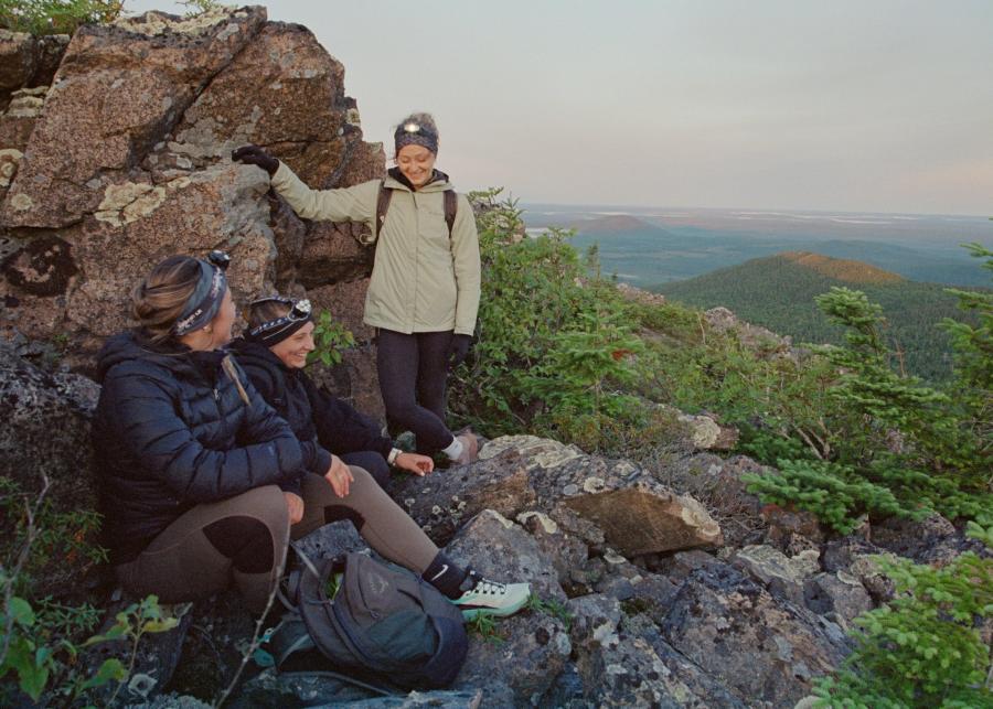 hikers on top of mount carleton