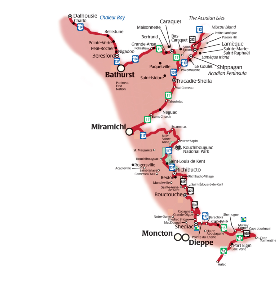 Acadian Scenic Drive Map 2026