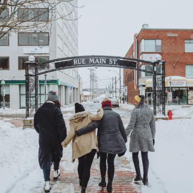 Strolling around downtown Moncton