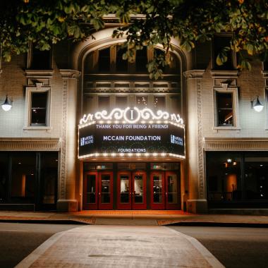 the imperial theatre at night