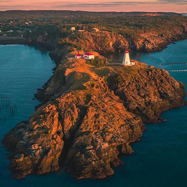 Aerial view of the Bay of Fundy