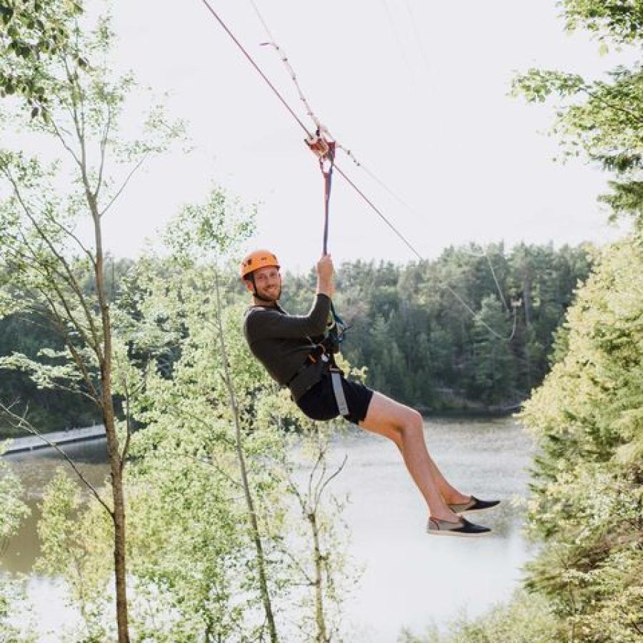 Ziplining French Fort Cove