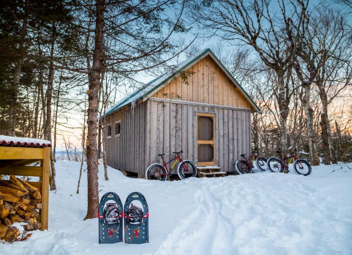 Rustic Shelter, winter, Fundy National Park