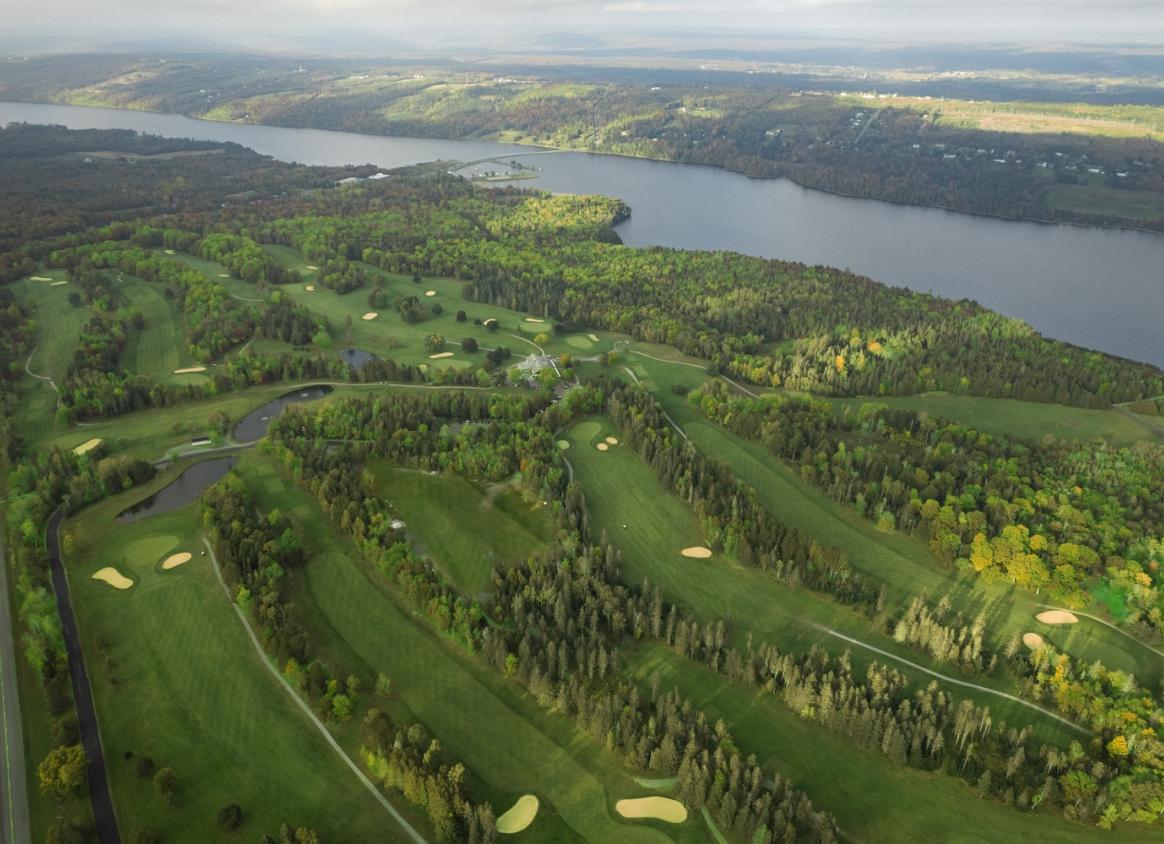 Golf course aerial view