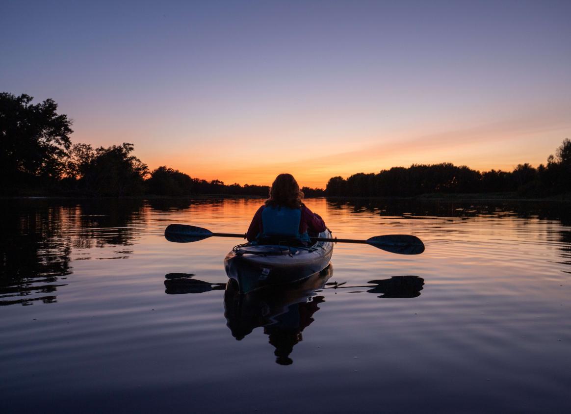 Sunset on the Wolastoq (Saint John) River - Paddling NB, James Donald