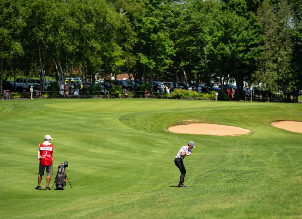 Golfer and Caddie - PGA Tour Americas - Mactaquac Provincial Park Golf Course